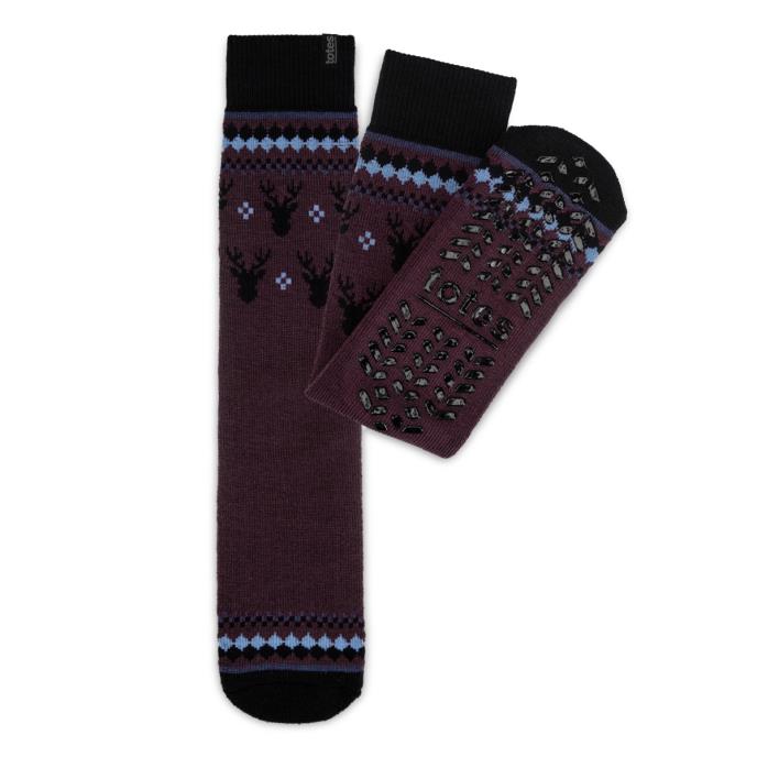 totes toasties® Mens Original Slipper Socks Stag Extra Image 2